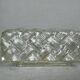 Small rectangular glass flush mount ceiling or wall lamp vintage