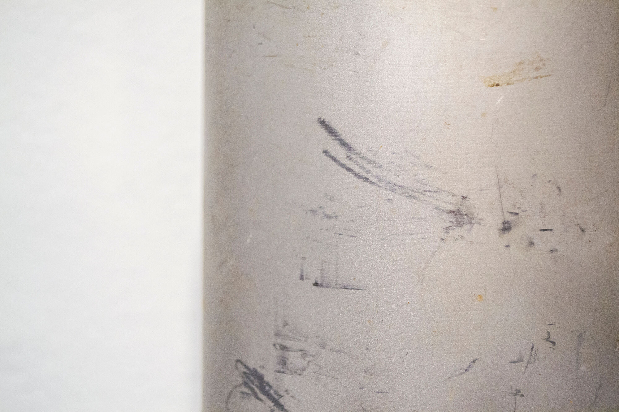 Pair of burnished aluminum lamps Italy 50s