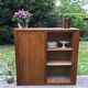 Low cupboard / curtain 1950 vintage blond oak buffet