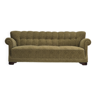 1960s, Danish 3 seater sofa, original very good condition, cotton/wool fabric.