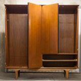 Scandinavian teak cabinet 1960 with mounting plan