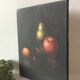 Nature morte fruits sur fond noir