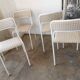Set of 4 tubular metal chairs from the 90s
