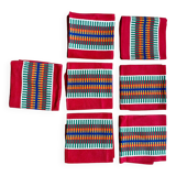 Set of 7 vintage cotton napkins