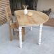 Table ronde rabattable