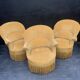 Suite de 3 fauteuils crapaud vintage