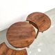 3 tables basses demi-lune, Danemark, années 60