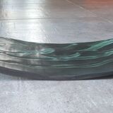 Large shallow dish (signed) in French studio stoneware from the 1960s-70s.