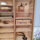 Double curtain cabinet