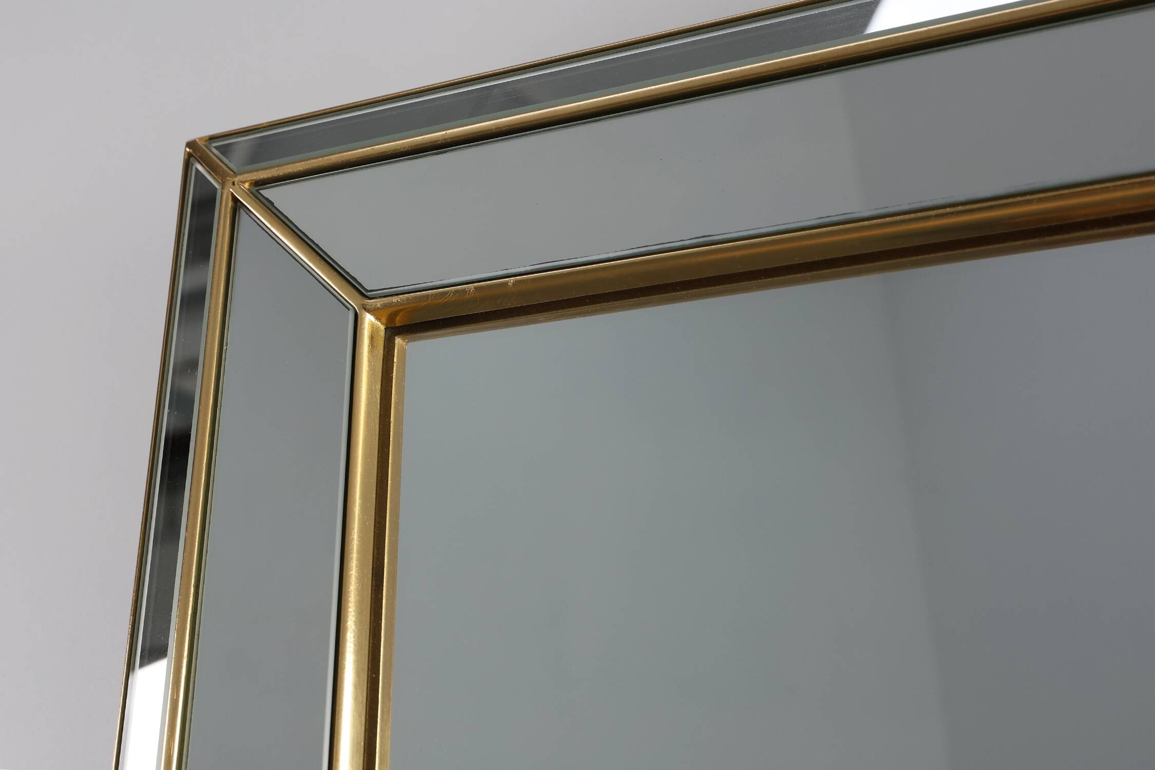 Large Hollywood Regency Deknudt Mirror in Gilt Frame, Belgium, 20th century