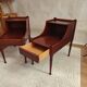 Pair of vintage Danish Scandinavian bedside tables in mahogany – 1950s