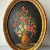 Duo of paintings "bouquet of flowers"