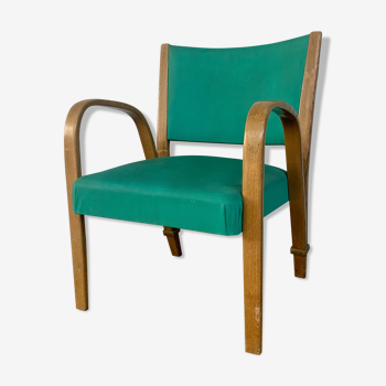 Bow wood armchair for Steiner 1950