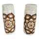 Pair of Royal Worcester Palissy salt and pepper shakers, Kalabar, 1970s.