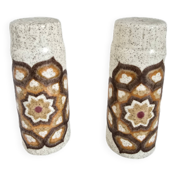 Paire de salière et poivrier Royal Worcester Palissy, Kalabar, années 70