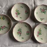 Set of 5 KG Luneville mignardise plates