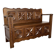 Antique oak carved bank chest – Breton style