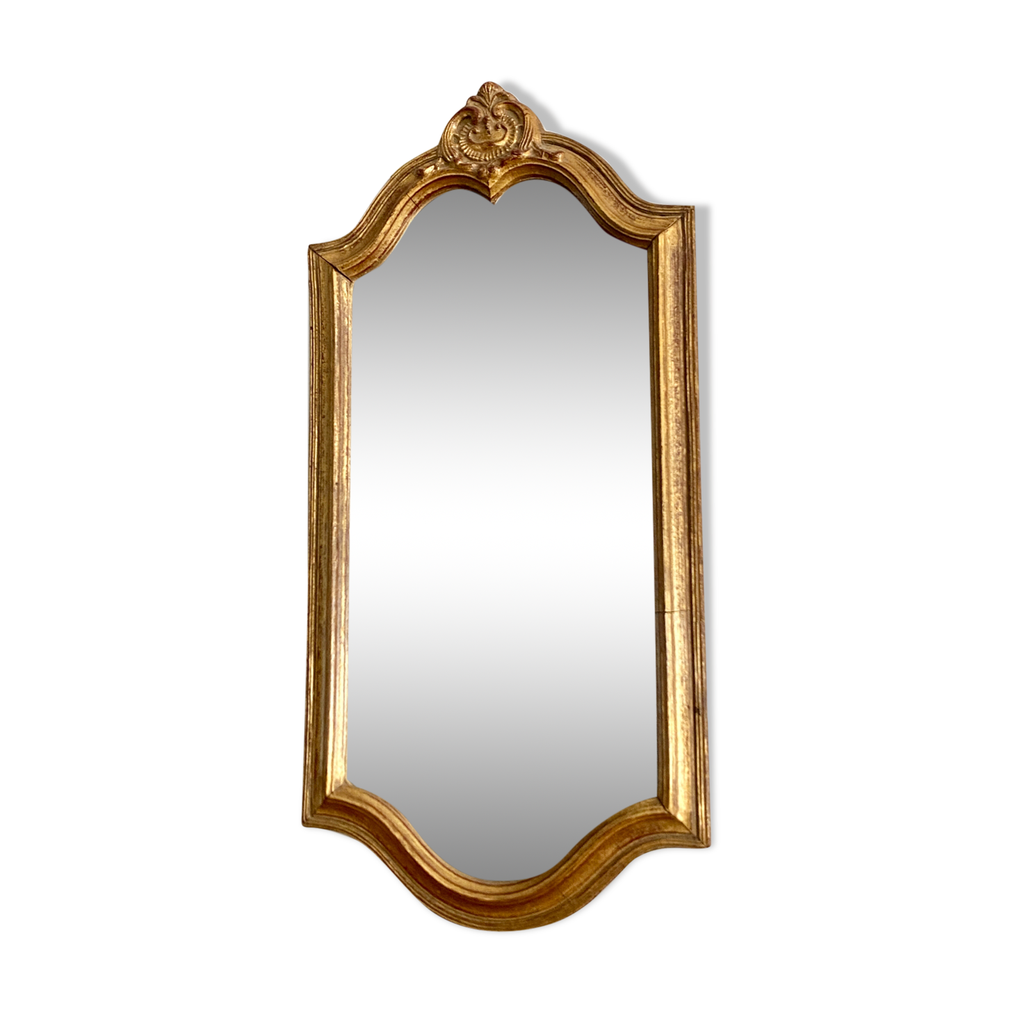 Old rectangular gilded mirror 43 x 21 cm