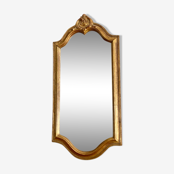 Old rectangular gilded mirror 43 x 21 cm