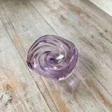 Cendrier en verre violet