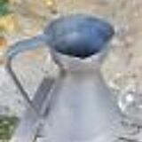 Vintage pewter jug, very large & heavy. ,  French