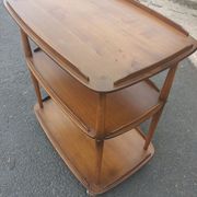 Table desserte bar roulante en orme massif par ercol angleterre vers 1960