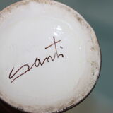 Vintage ceramics from Vallauris. Aiguière of the years 70. Signed Santi.
