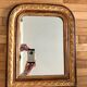 Miroir Louis Philippe en bois et stuc doré - 50x42cm