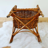 Fauteuil en osier vintage