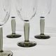 10 Bormioli Rocco Vintage Crystal Wine Glasses with Grooved Grey Stem