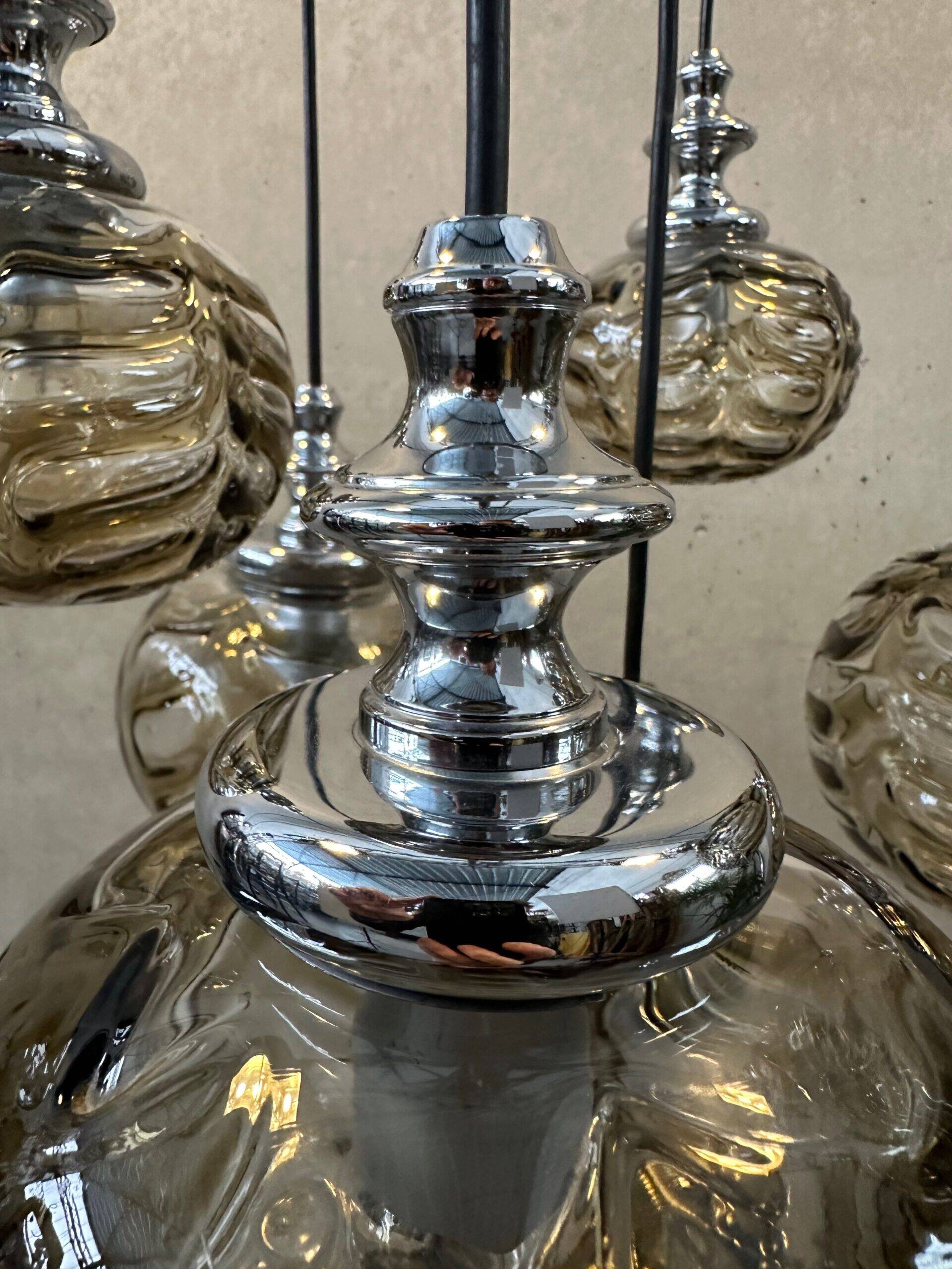Vintage cascade pendant lamp – Oberglas Austria