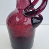 Blown and stretched glass pitcher