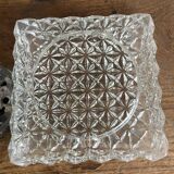 Vintage square molded glass ceiling light