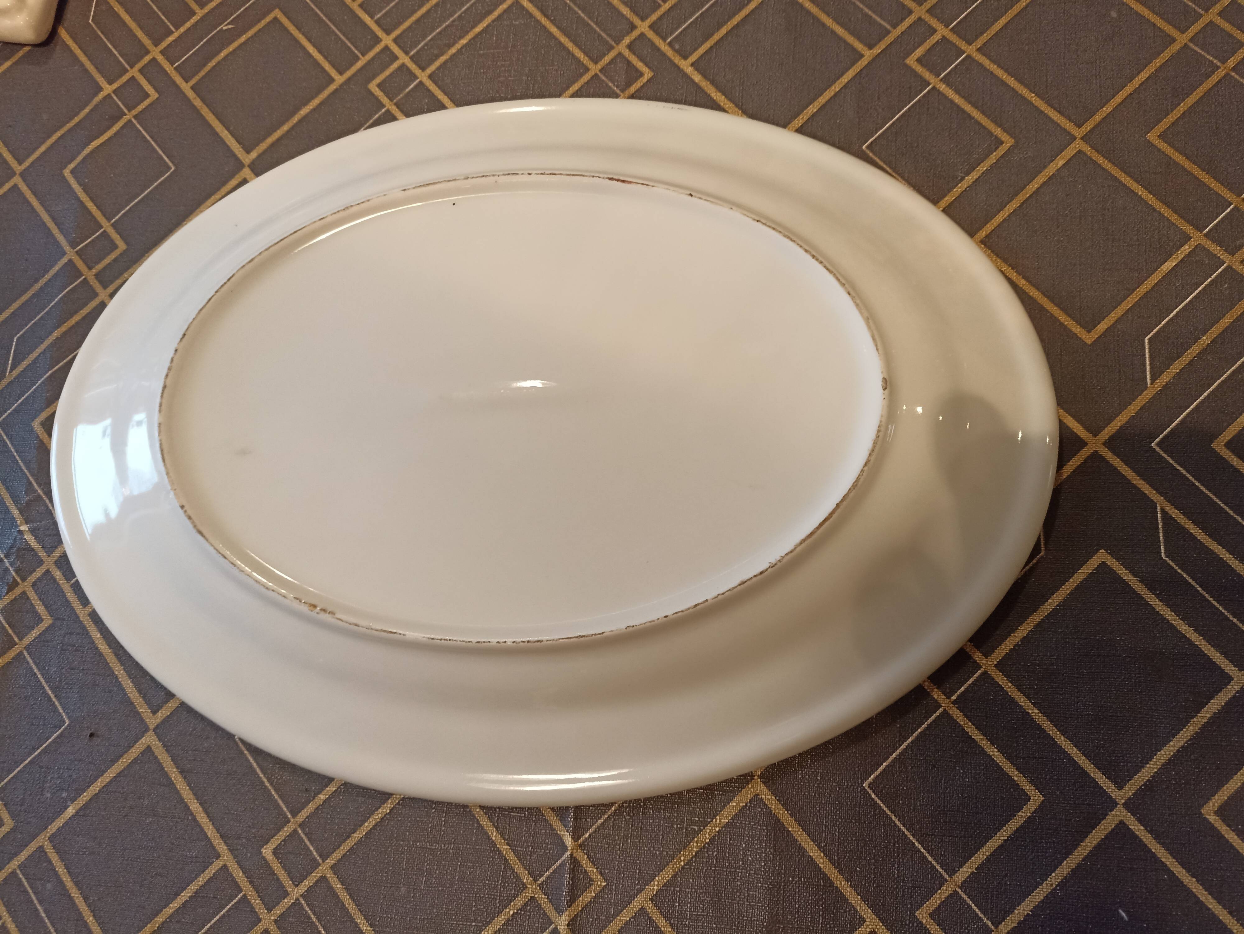 Plat à service ovale style anglais
