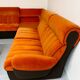 Canapé d angle vintage modulable orange design années 70 pop 