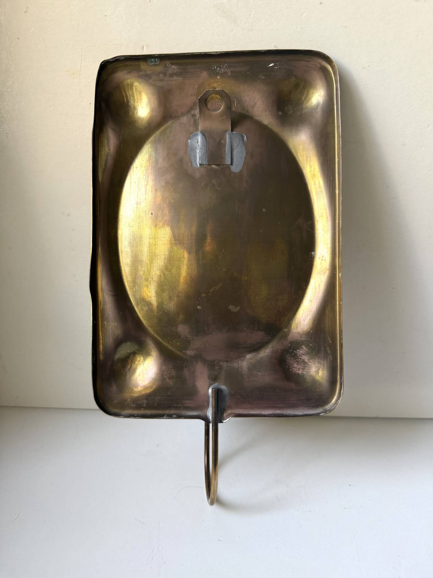 Vintage Scandinavian Brass Wall Candle holder Sconce height 29cm
