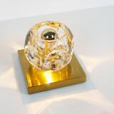 Heavy pair of ice glass sconces by Peill & Putzler, Germany 1970's