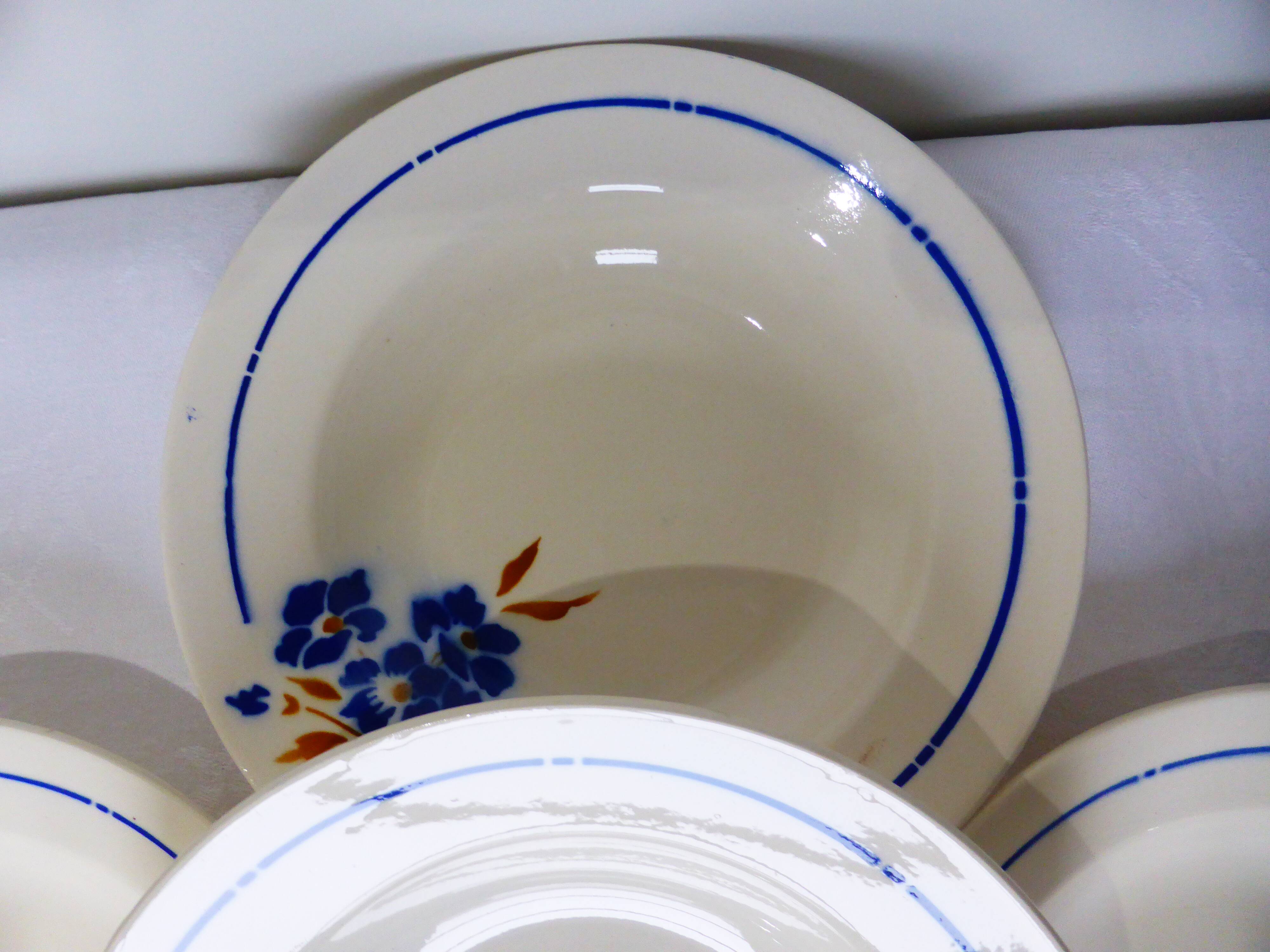 4 vintage Badonviller soup plates 211246