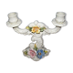 Old porcelain candle holder Capo Di Monte 2 branches