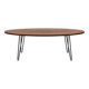 Vintage oval wooden coffee table