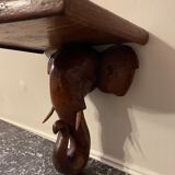Wall console elephant head