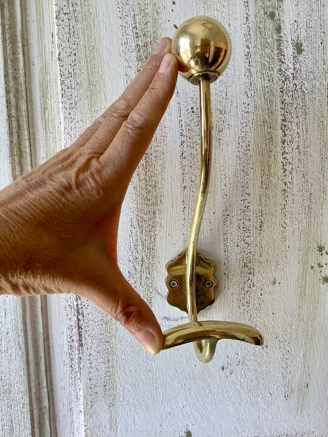 Brass coat rack or coat hook