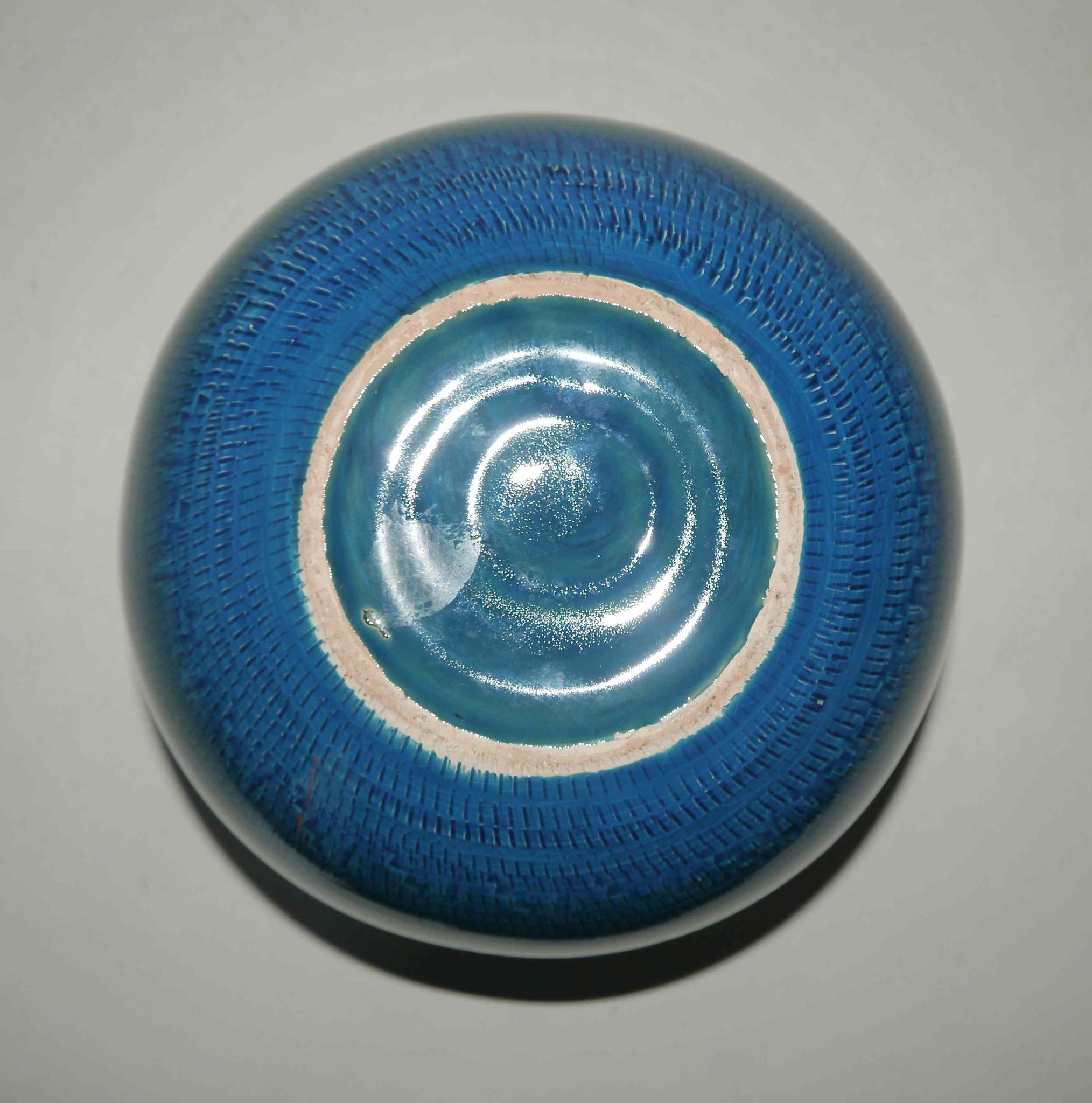 Vase boule bleu – années 70's