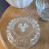 Sucrier / bonbonnière en verre ciselé