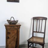 Stella nurse's chair in dark wood and cane