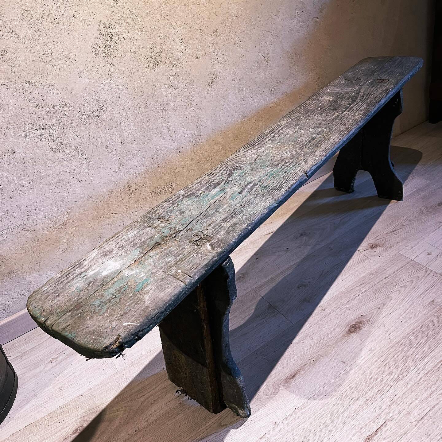 Wooden farm bench
