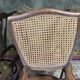 Suite de 6 chaises Louis Philippe en noyer et cannage 19eme