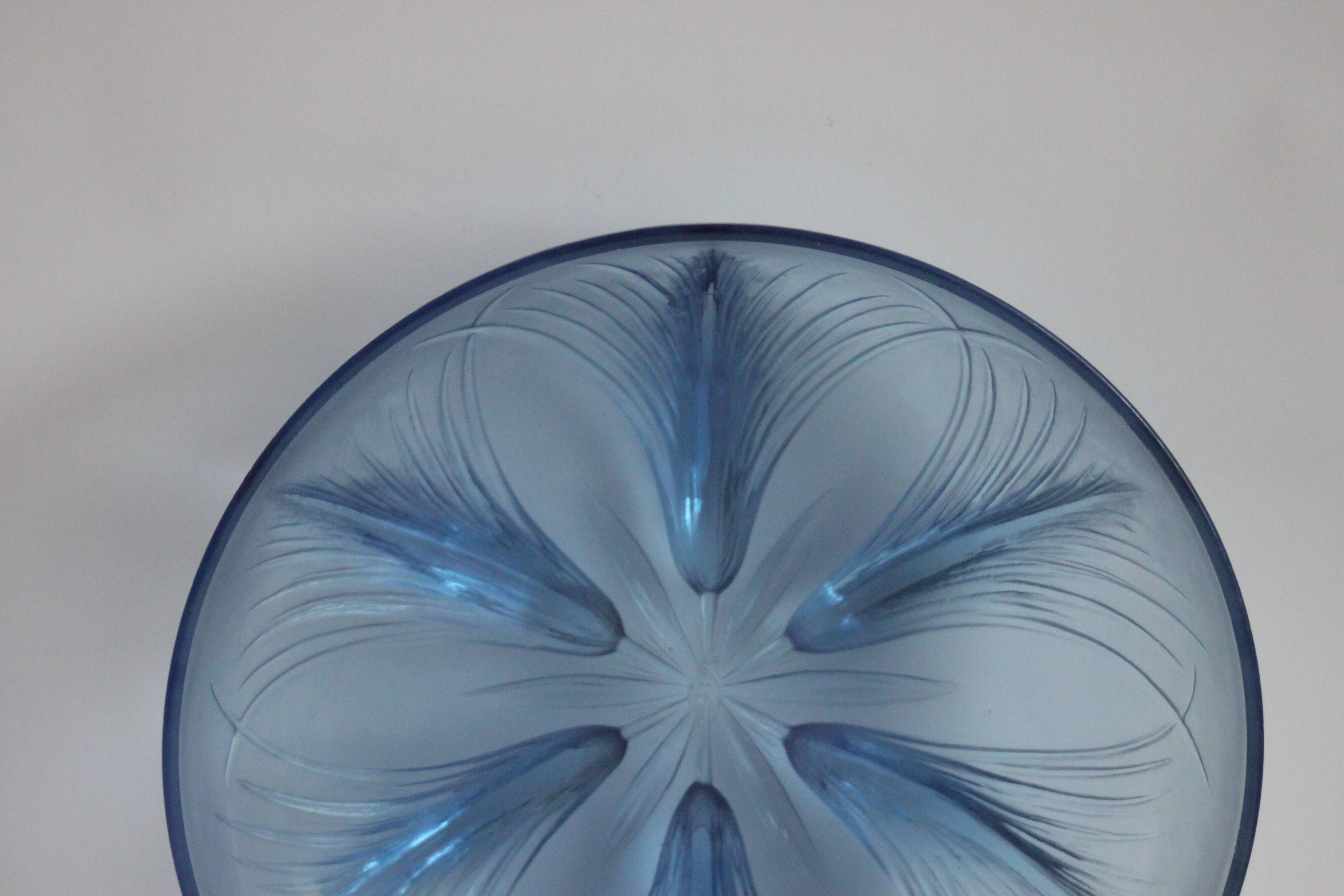 Papyrus bowl by Verlys glass, 1930s