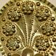 X-large mid-century Swedish brass Baroque sconce with double arm design