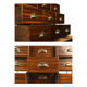 English mahogany and brass blouse furniture